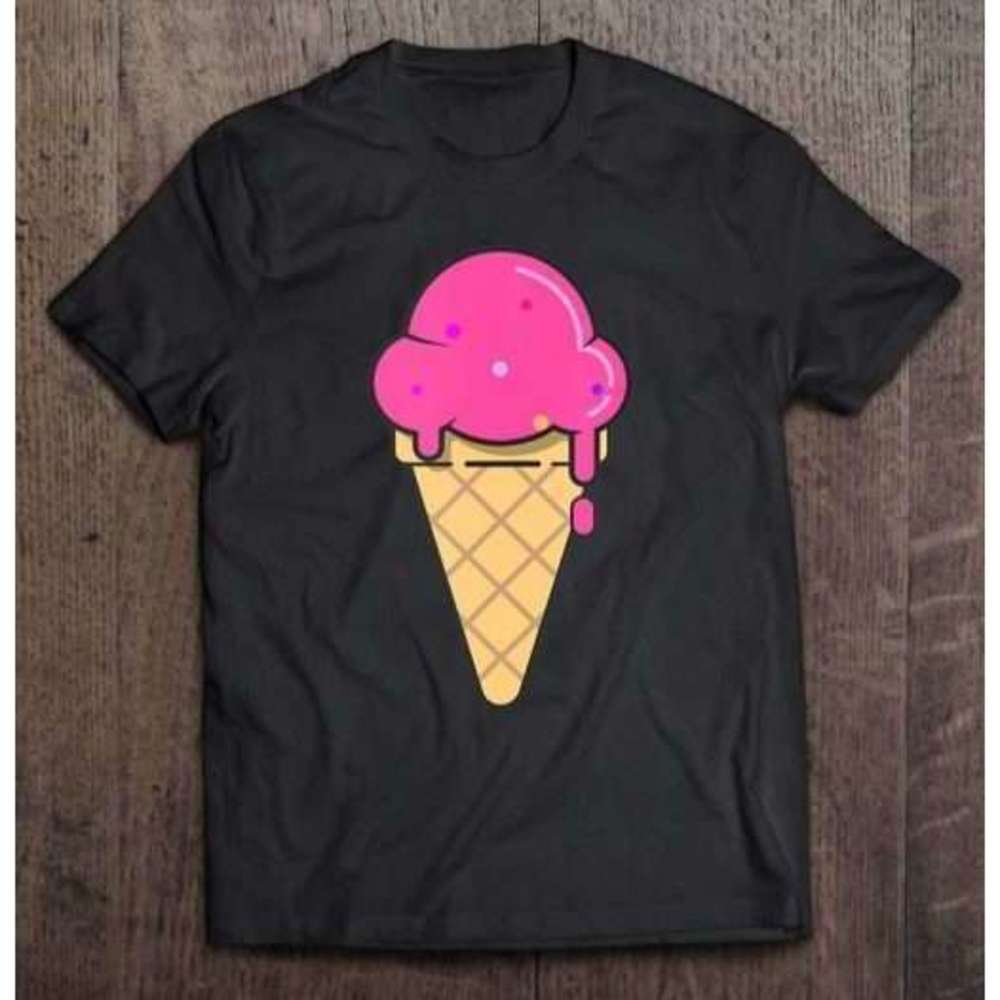 Pink Ice Cream Cone E Unisex T-shirt